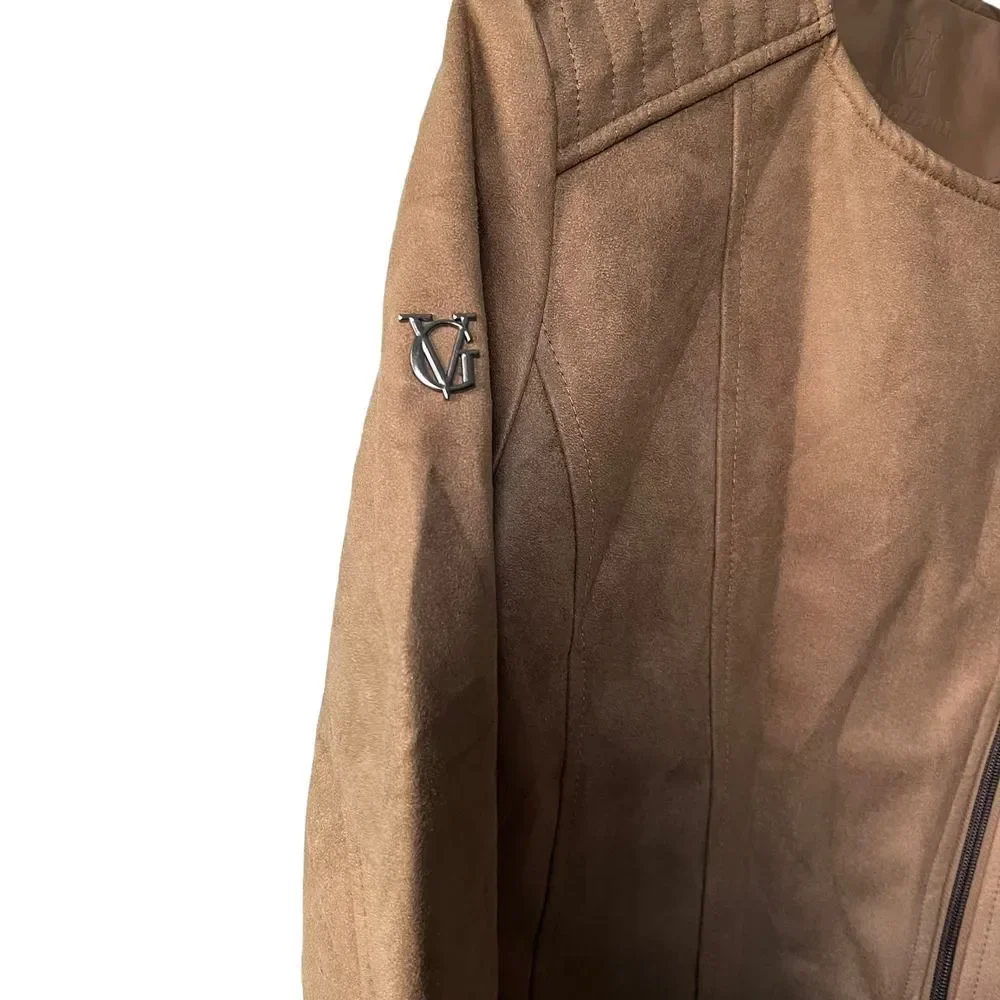 NWT VG World Collection Faux Suede Biker Jacket M - Picture 7 of 8